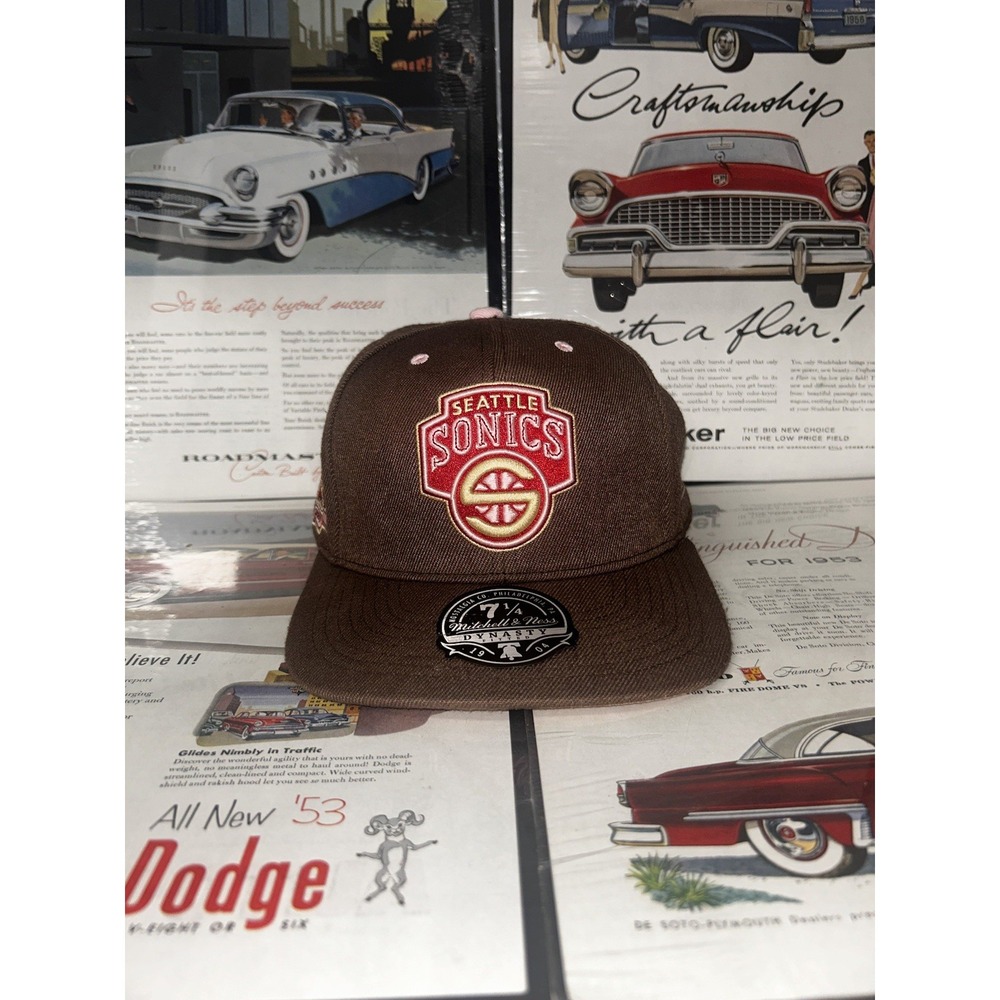 Mitchell & Ness Seattle SuperSonics 40th Anniversary Brown Sugar NBA Hat Rare